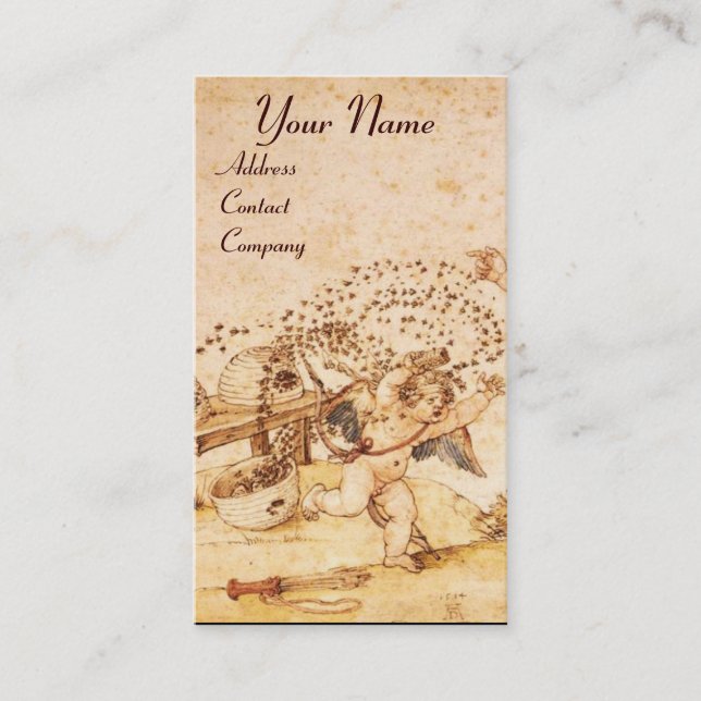 Carte De Visite HONEY BEE SCEAU DE CIRE BROWN / Cupidon le voleur  (Devant)