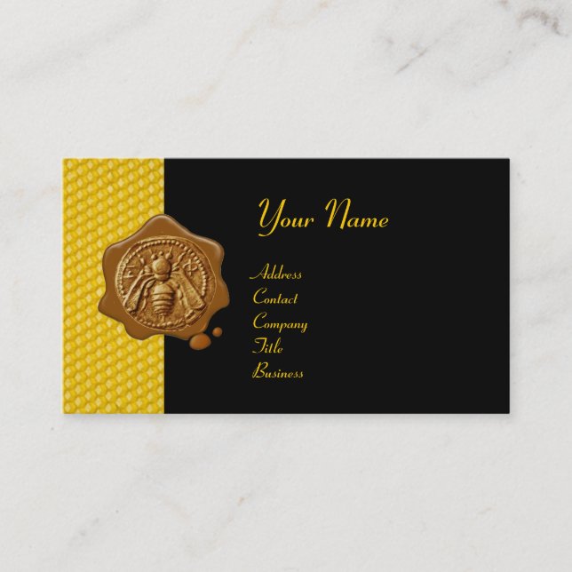 Carte De Visite HONEY BEE SCEAU DE CIRE BROWN / Cupidon le voleur  (Devant)