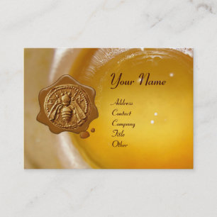CARTE DE VISITE HONEY BEE WAX SEAL, BEEKEEPER APIARIST