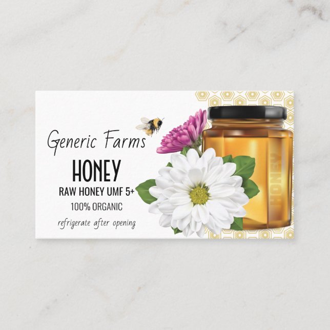 Carte De Visite Honeybee Honey, produit (Devant)