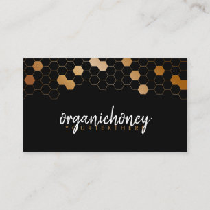 Carte De Visite Honeypeb Bee Farm Apiary Black Gold