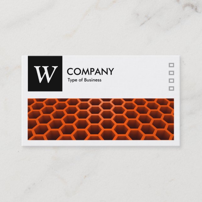 Carte De Visite Honeypeb Orange - Logo et Panneau v2 - Noir (Devant)