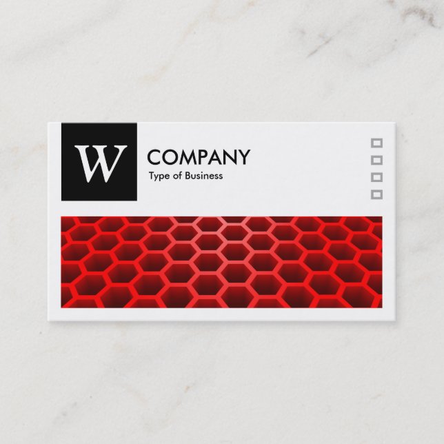 Carte De Visite Honeypeb Red - Logo et Panneau v2 - Noir (Devant)