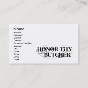 Carte De Visite Honorez Thy boucher