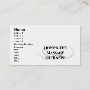 Carte De Visite Honorez Thy thérapeute de massage