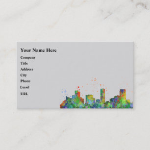 CARTE DE VISITE HORIZON DE DENVER, LE COLORADO