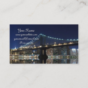 Carte De Visite Horizon de Midtown Manhattan la nuit, New York