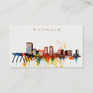 Carte De Visite Horizon de Richmond d'aquarelle