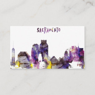 Carte De Visite Horizon de Sacramento d'aquarelle