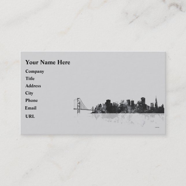 CARTE DE VISITE HORIZON DE SAN FRANCISCO (Devant)