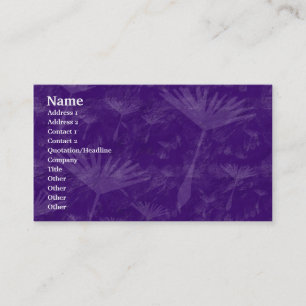 Carte De Visite Horloge Dandylion Rocheuse - Violet