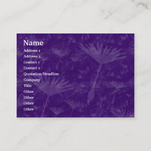Carte De Visite Horloge Dandylion Rocheuse - Violet - Customisé