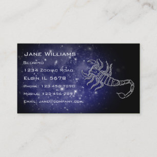 Carte De Visite Horoscope de Scorpion