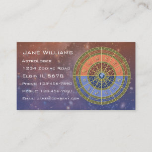Carte De Visite Horoscope Zodiac