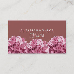 Carte De Visite Hortensia rose, Floristry