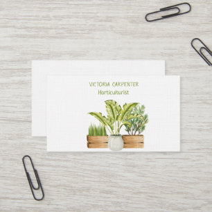 Carte De Visite Horticulteur Plantes verts