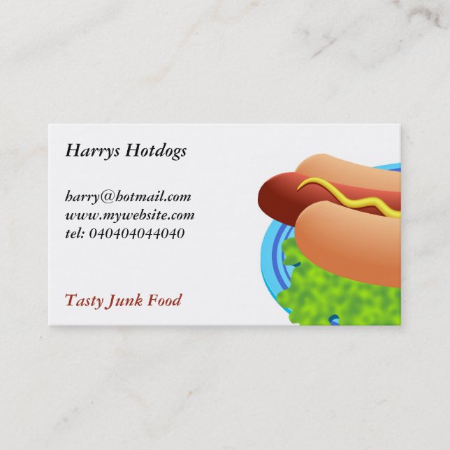 Carte De Visite Hot-dog (Devant)