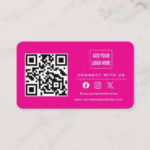 Carte De Visite Hot Rose Suivre Analyser Pour Se Connecter À Us QR