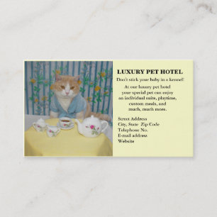 Carte De Visite Hôtel d'animal familier