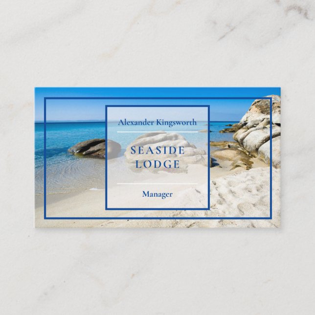 Carte De Visite Hôtel Maison d'hôtes photo de vacances  (Devant)