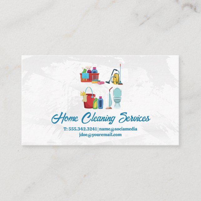 Carte De Visite House Cleaning Supplies and Services (Devant)
