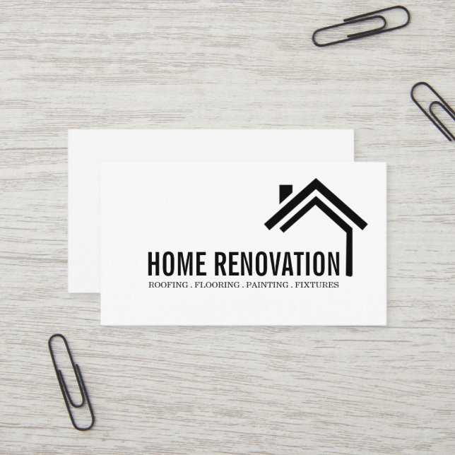 Carte De Visite House Home Remodeling Renovation Construction Busi (Devant/Arrière en situation)