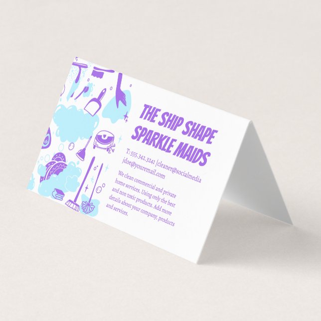 Carte De Visite House Maid Cleaning Service and Supplies (Devant)