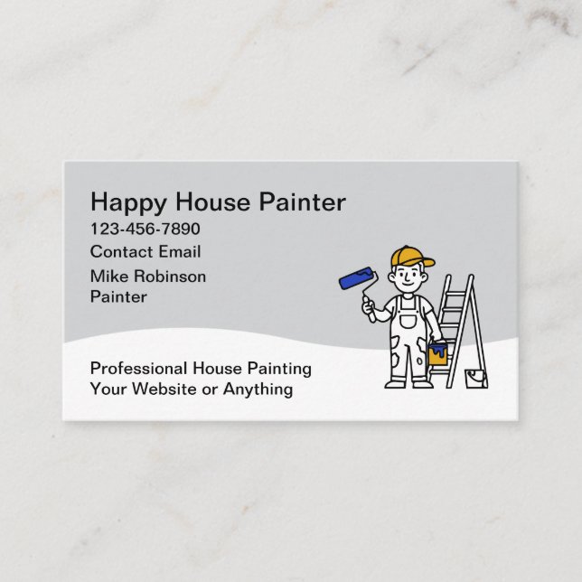 Carte De Visite House Painting Service Business Cards (Devant)