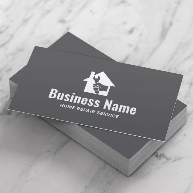 Carte De Visite House Repair Logo Professional Handyman (Créateur téléchargé)