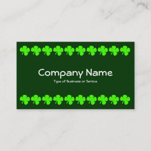Carte De Visite Housse à quatre feuilles - Vert sur Vert foncé