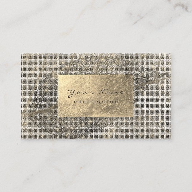 Carte De Visite Huile d'or Sepia Urban Organic Botanique Noir (Devant)