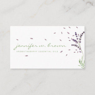 Carte De Visite Huiles essentielles de fleurs parfum botanique lav
