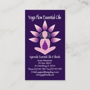 Carte De Visite Huiles essentielles d'écoulement de yoga