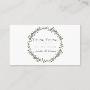 Carte De Visite Huiles essentielles eucalyptus cercle à cadre flor