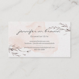 Carte De Visite Huiles Essentielles Personnalisées Fleur Florale A