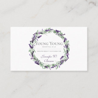 Carte De Visite Huiles essentielles violet Lavande fleur