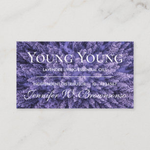 Carte De Visite Huiles essentielles violettes de logo de photo de 
