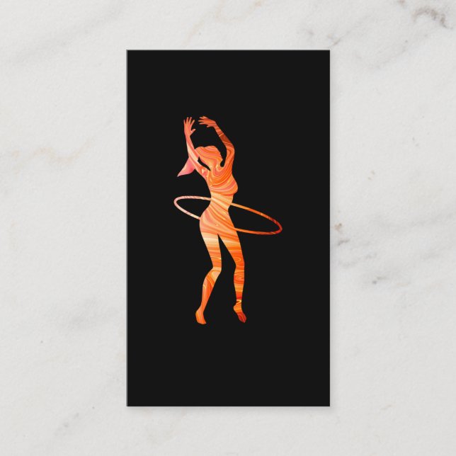 Carte De Visite Hula Hoop Artiste Femmes Filles Hooping (Devant)