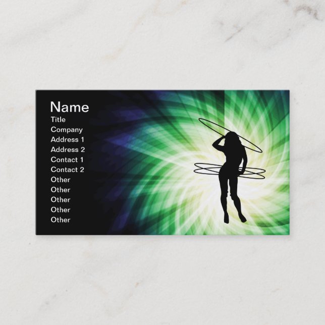 Carte De Visite Hula Hoop Girl ; Cool (Devant)