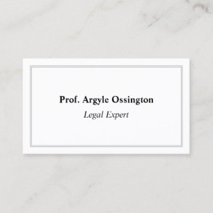 Carte de visite humble et minimaliste