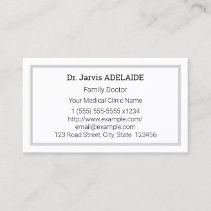 Carte de visite humble et minimaliste