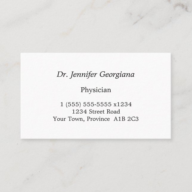 Carte de visite humble, simple et professionnel (Devant)