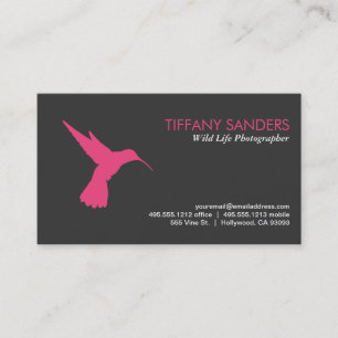 Carte De Visite Hummer Oiseau rose