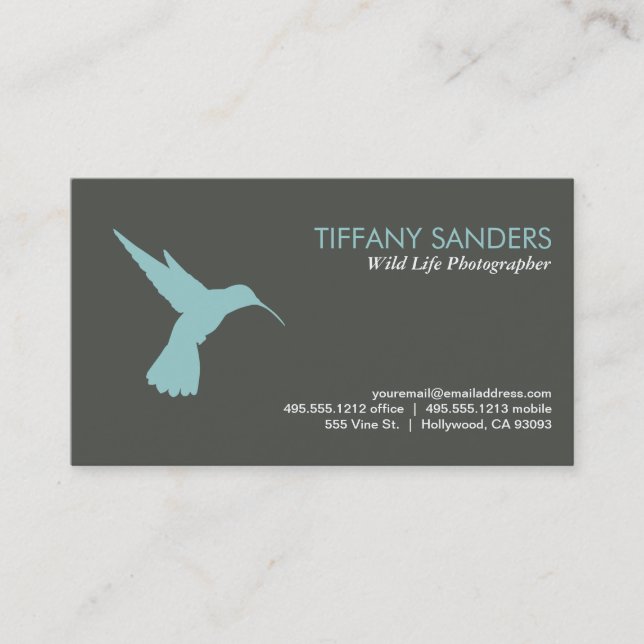 Carte De Visite Humming Bird (Devant)