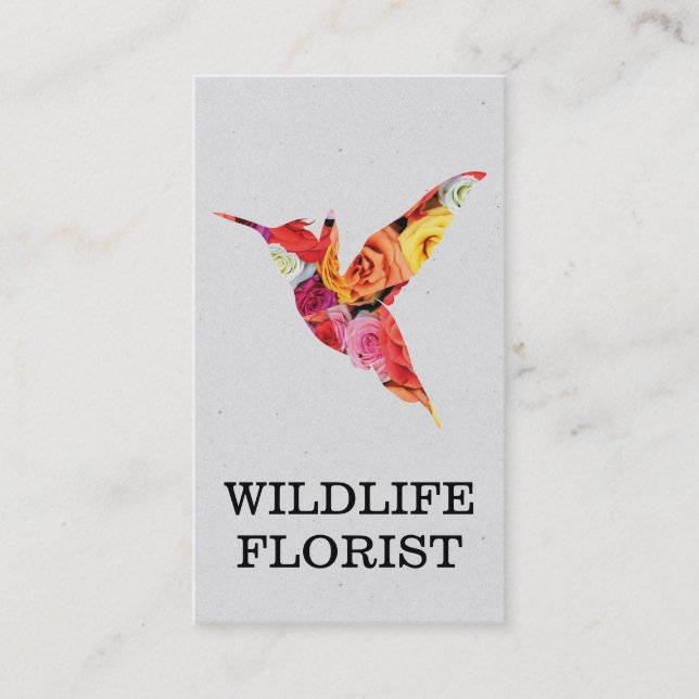 Carte De Visite Humming Bird | Fleurs (Devant)