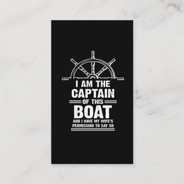 Carte De Visite  Humour d'autorisation d'épouse du capitaine de ba (Devant)