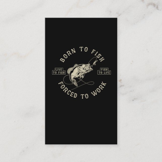 Carte De Visite Humour de pêche rétro Sarcastic (Devant)