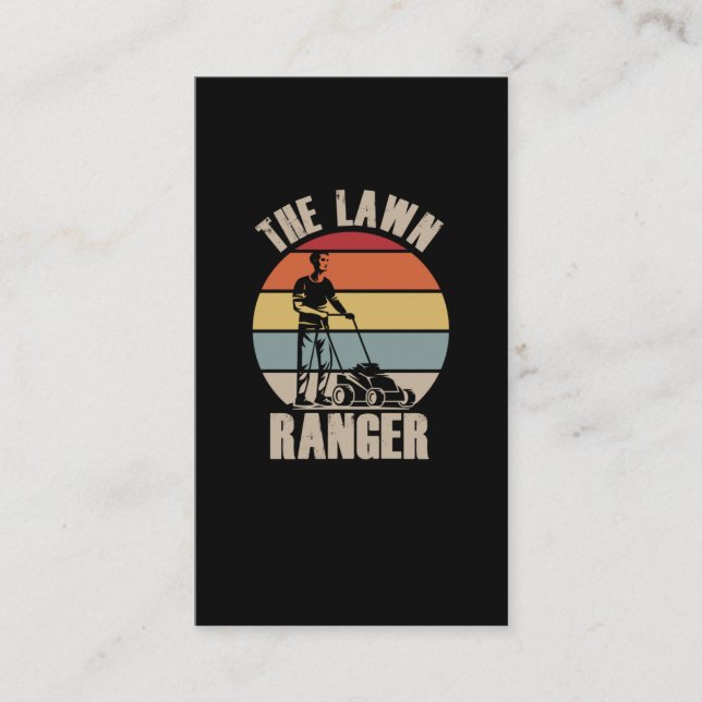 Carte De Visite Humour de sciage de pelouse Landscaper Funny Janit (Devant)