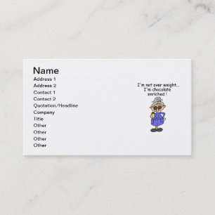 Carte De Visite Humour enrichi par chocolat