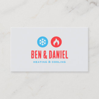 Carte De Visite HVAC Heating and Cooling Business Card 